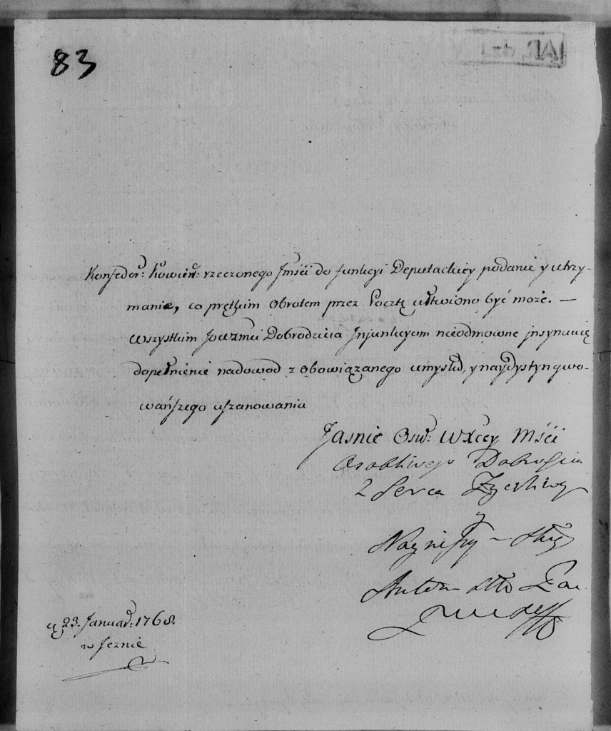 1765 sausio 29(2) iš Jiezno,redag