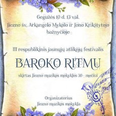 Jaunųjų atlikėjų festivalis „Baroko ritmu“